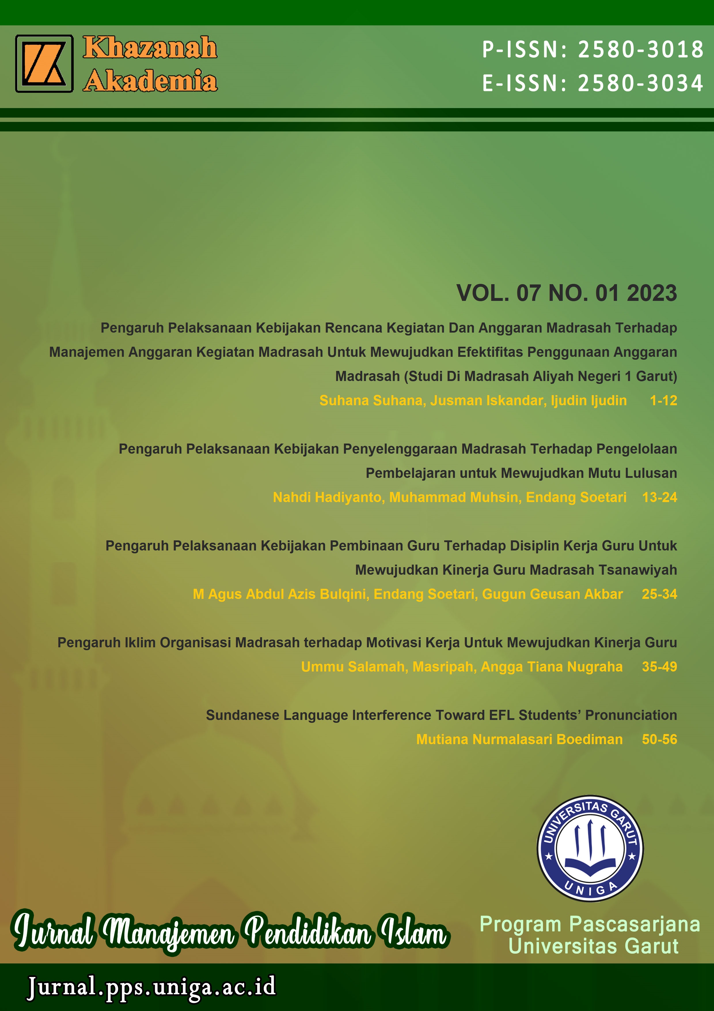 					View Vol. 9 No. 02 (2025): Khazanah Akademia
				